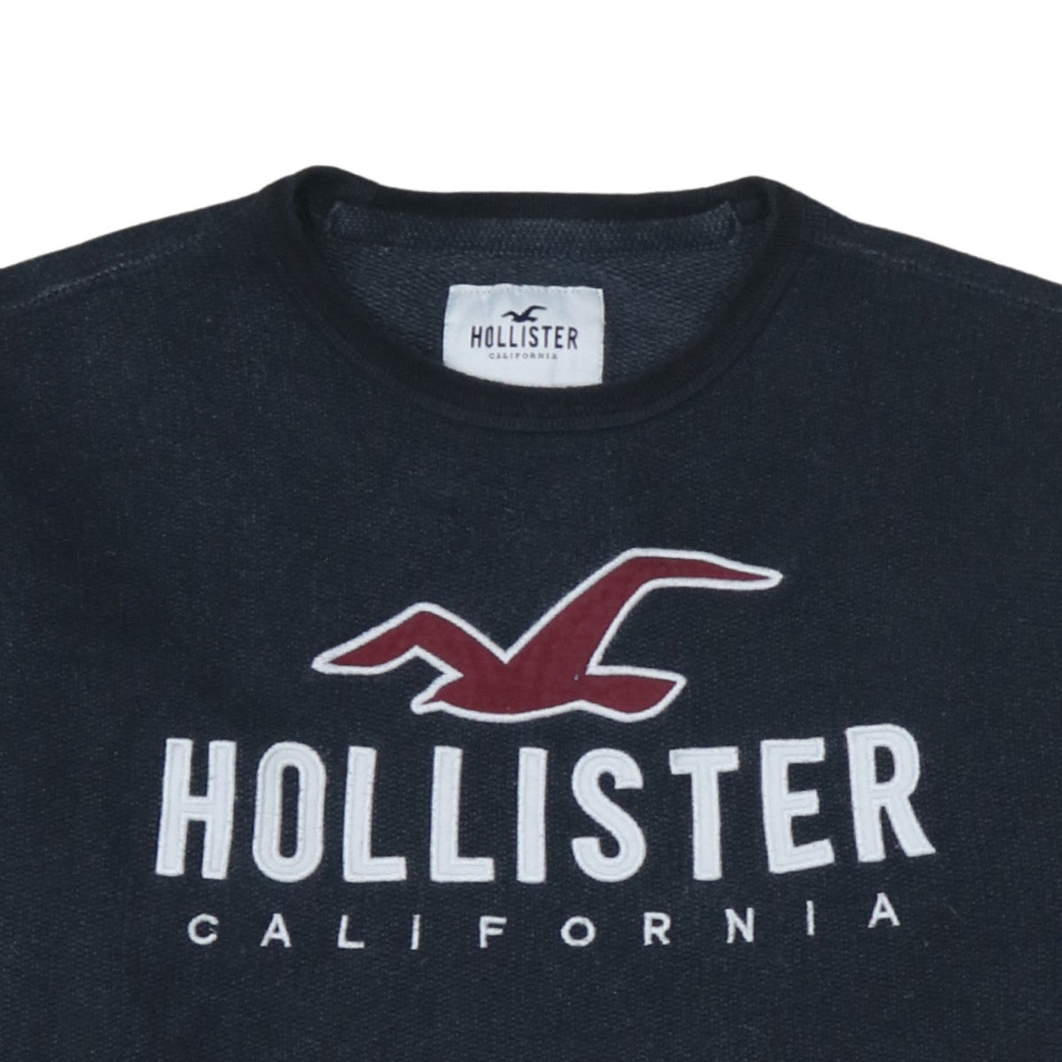 Mens UK Size M Hollister Black Pullover Sweatshirt