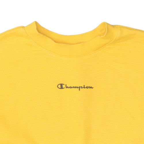 Womens UK Size S Champion Yellow Pullover Sweatshirt