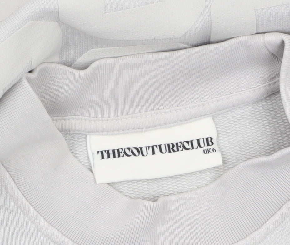 Womens UK Size 6 The Couture Club Beige Pullover Sweatshirt