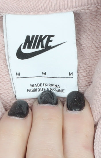 Womens UK Size M Nike Pink Pullover Hoodie