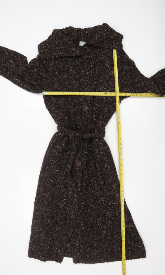 Womens UK Size M Wallis Brown Cardigan Jumper