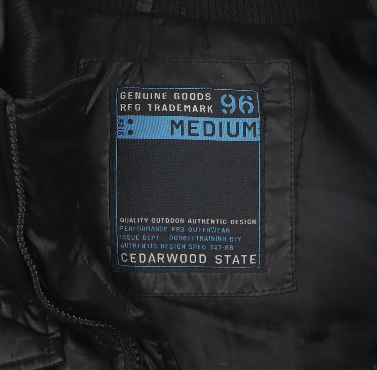 Mens UK Size M Cedarwood State Black Puffer Jacket