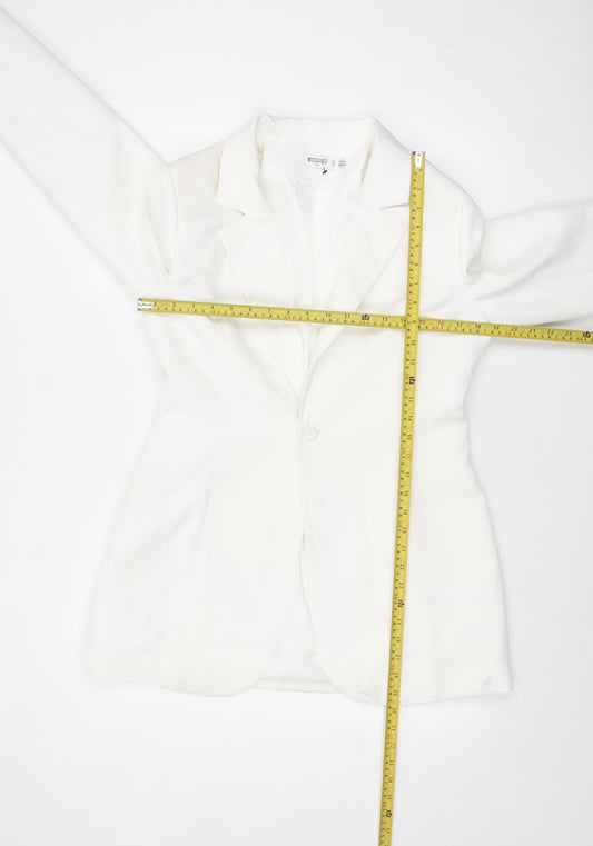 Womens UK Size 12 Missguided Tall Ivory Blazer