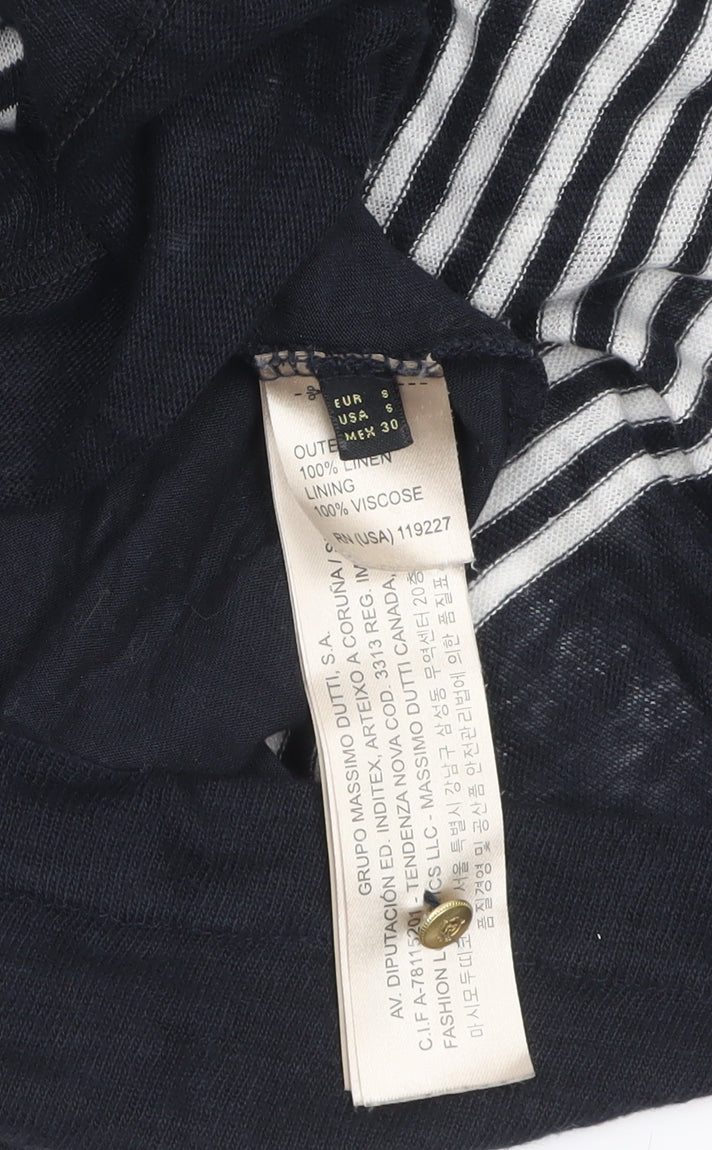 Womens UK Size 10 Massimo Dutti Black Tunic Jumper