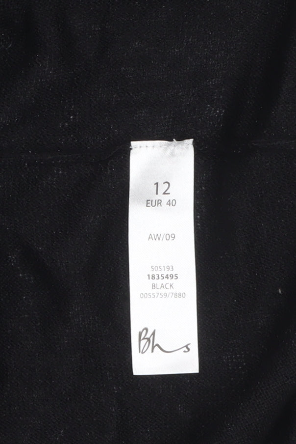 Womens UK Size 12 BHS Black Cardigan Jumper