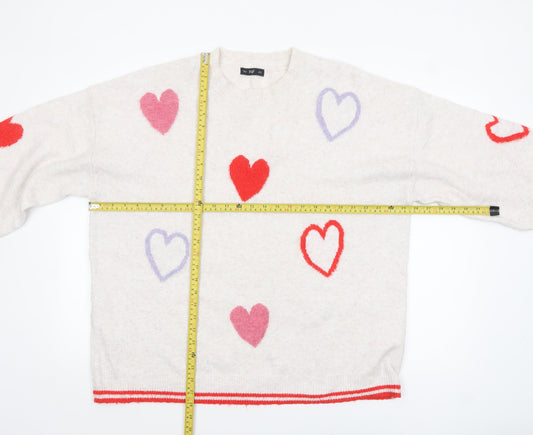 Womens UK Size XL F&F Ivory Pullover Jumper