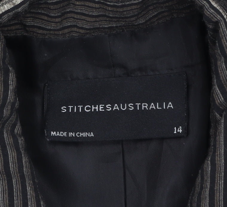 Womens UK Size 14 Stitches Australia Brown Basic Jacket