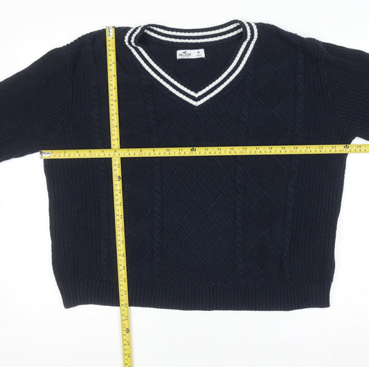 Womens UK Size M Hollister Blue Pullover Jumper