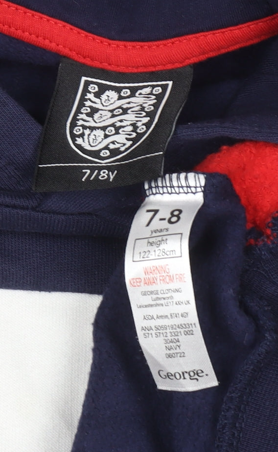 Boys UK Size 7-8 Years George Multicoloured Pullover Hoodie