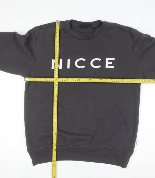 Womens UK Size M NICCE Black Pullover Sweatshirt