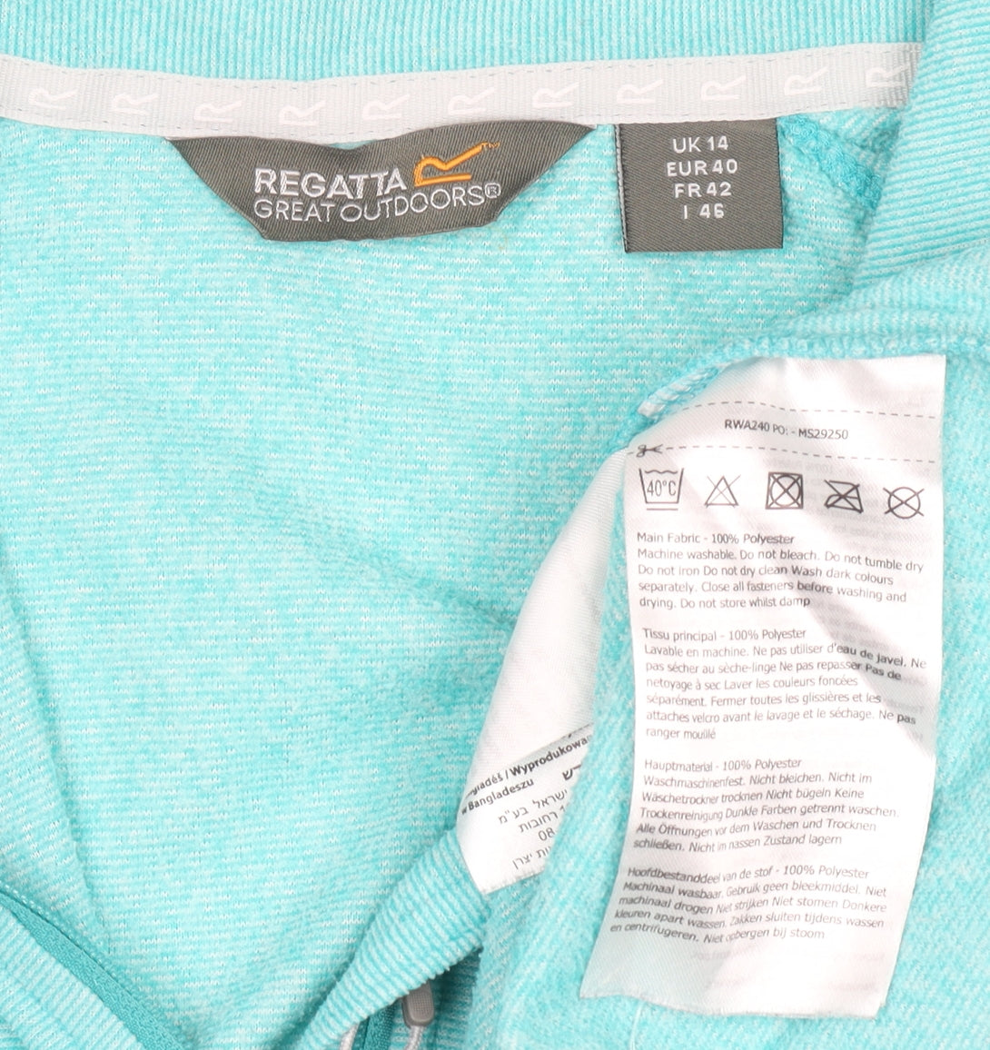 Womens UK Size 14 Regatta Blue Pullover Sweatshirt