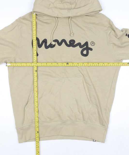Mens UK Size M Money Beige Pullover Hoodie