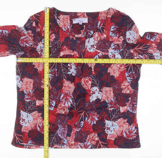 Honor Millburn Women's Multicoloured 3/4 Sleeve Floral Tunic Blouse Size 12