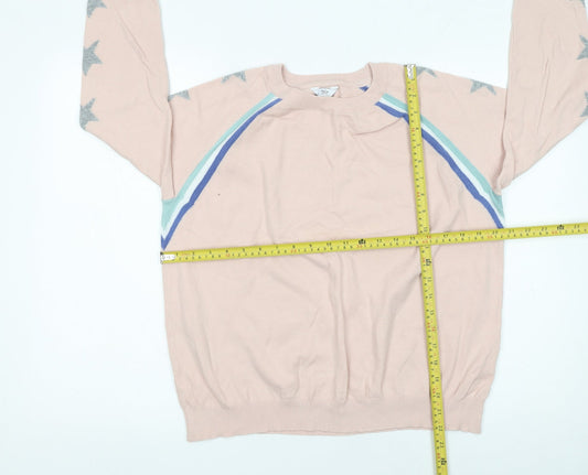 Womens UK Size 14 M&Co Pink Pullover Jumper