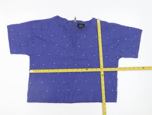 Womens UK Size 10 Topshop Purple Pullover Jumper