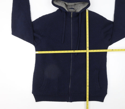 Mens UK Size XL Livergy Blue Full Zip Jumper