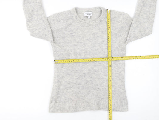 & Other Stories Womens Grey Wool Alpaca Crew Neck Jumper XS