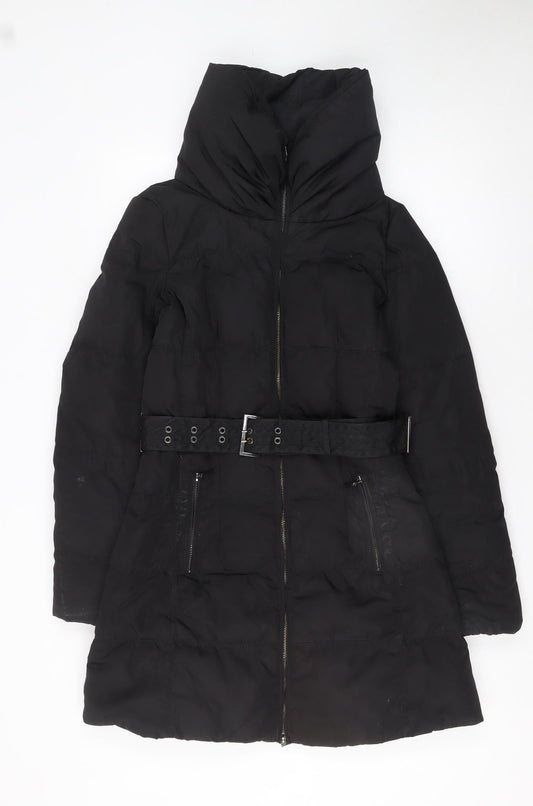 Womens UK Size 10 Zara Black Puffer Jacket