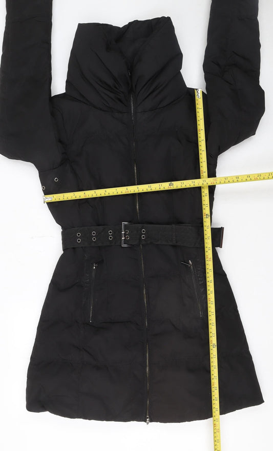 Womens UK Size 10 Zara Black Puffer Jacket