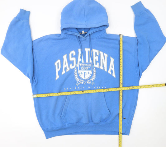 Womens UK Size M Pull&Bear Blue Pullover Hoodie