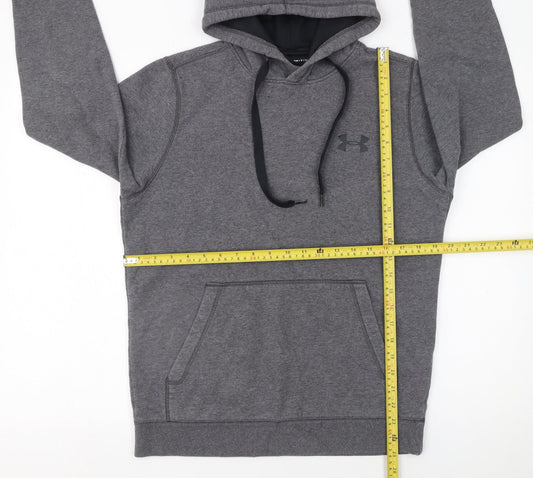 Mens UK Size S Under armour Grey Pullover Hoodie