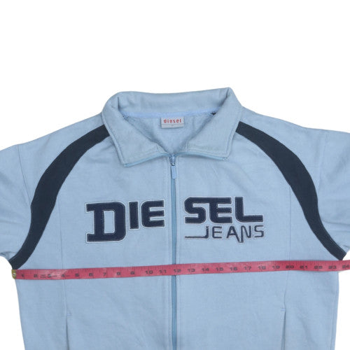 Diesel Men's Blue XL Track Jacket Full Zip Fleece Sportswear