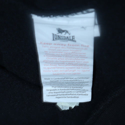 Womens UK Size 14 Lonsdale Black Full Zip Hoodie