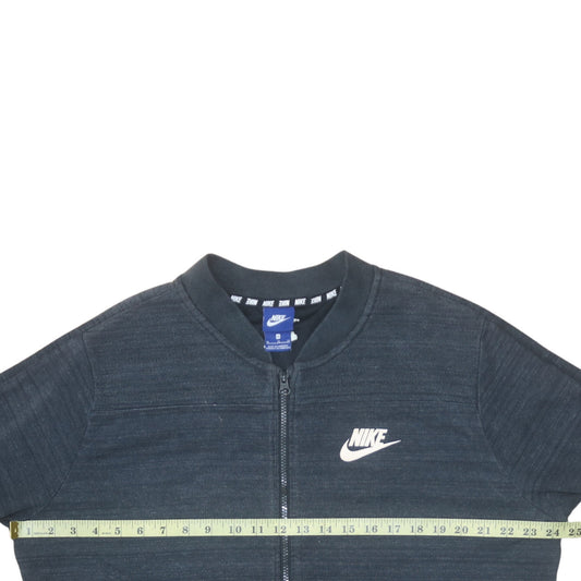 Nike Men's Black XL Track Jacket Full Zip Cotton Blend