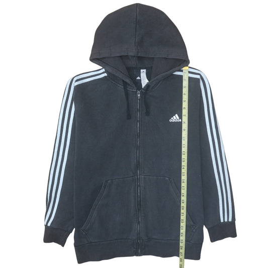 Womens UK Size XL Adidas Black Full Zip Hoodie