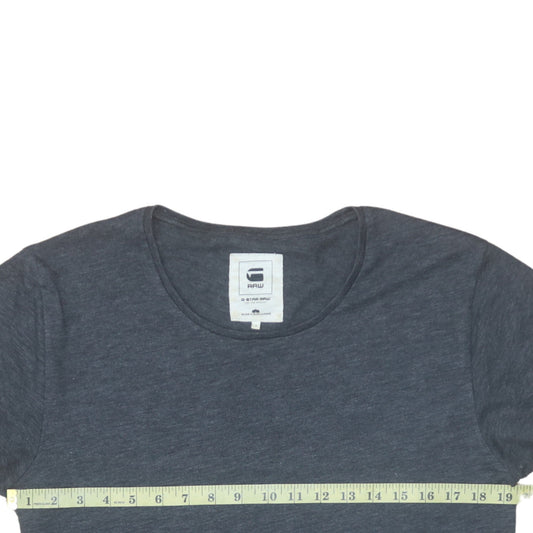 G-Star RAW Men’s Grey Cotton Crew Neck Short Sleeve T-Shirt S Regular