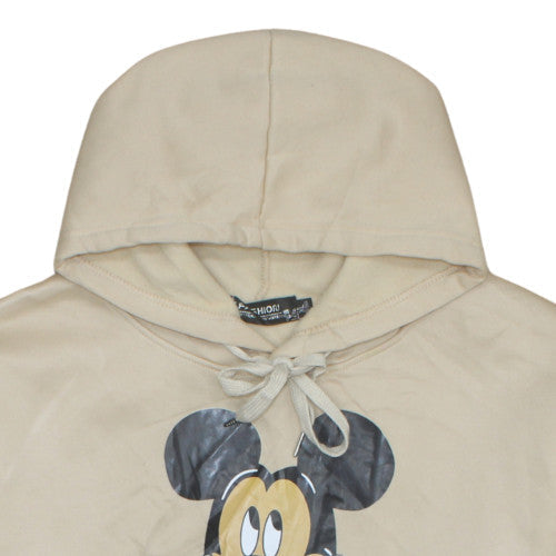 Womens UK Size XL Fashion Beige Pullover Hoodie
