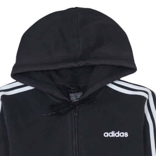 Mens UK Size M Adidas Black Full Zip Hoodie