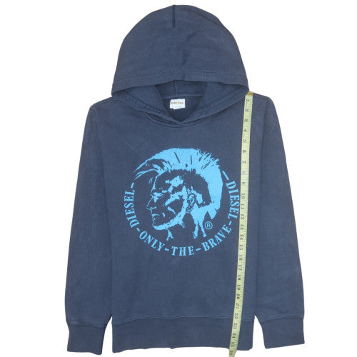 Mens UK Size M Diesel Blue Pullover Hoodie