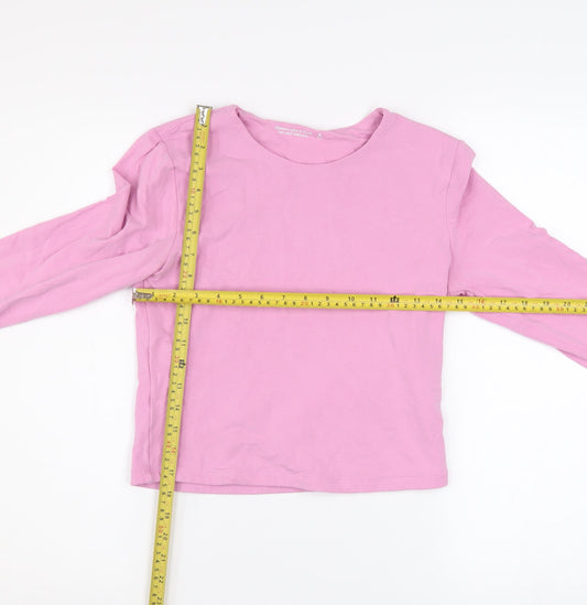 Abercrombie & Fitch Women's Pink Long Sleeve Basic T-Shirt Size M
