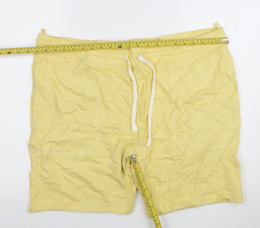 Marks and Spencer Men’s Yellow 2XL Cotton Sweat Shorts