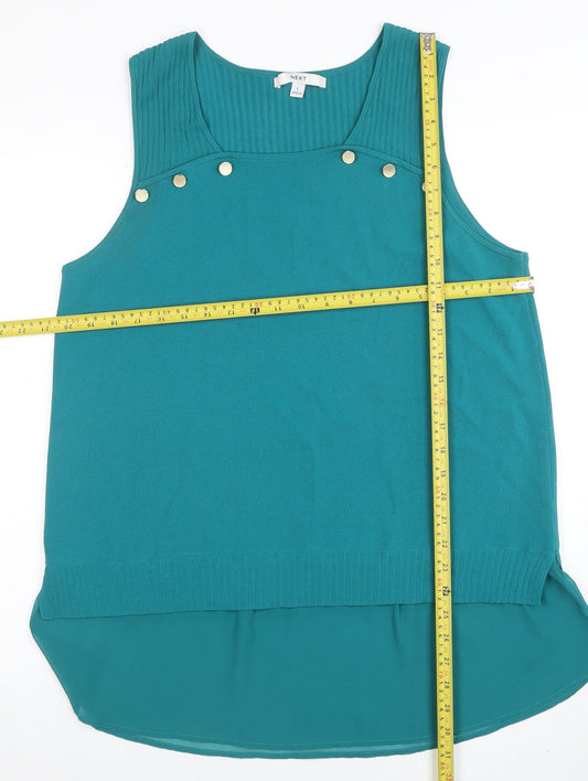 Womens UK Size L NEXT Green Basic Tank