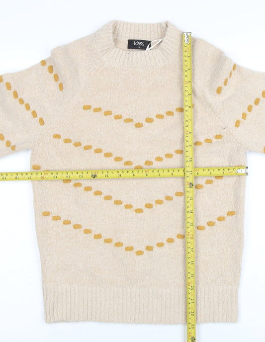 Womens UK Size M Klass Beige Pullover Jumper