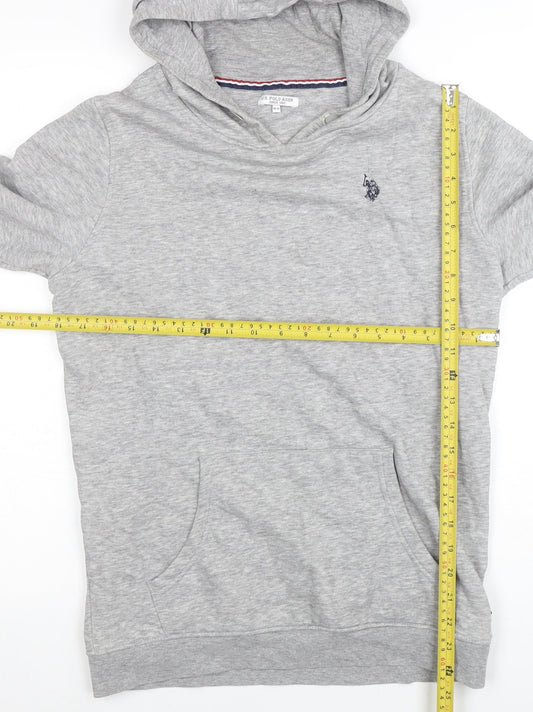 Boys UK Size 14-15 Years U.S. Polo Assn. Grey Pullover Hoodie