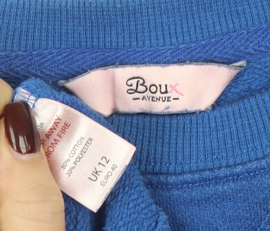 Womens UK Size 12 Boux Avenue Blue Pullover Sweatshirt
