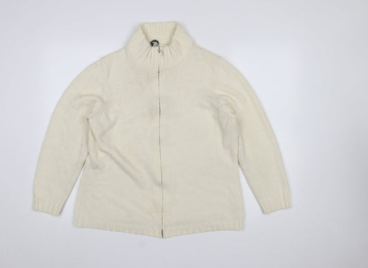 Womens UK Size L Windsmoor Ivory Full Zip Jumper