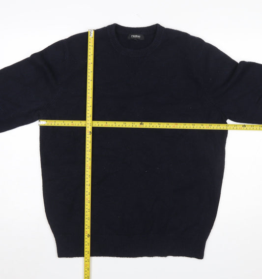 Farhi by Nicole Farhi Women's Black XL Wool Crew Neck Jumper