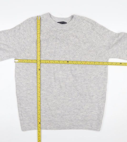Womens UK Size M Marks and Spencer Grey Pullover Jumper