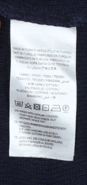 GANT Men's Blue Cotton Crew Neck Jumper XL Classic Knit