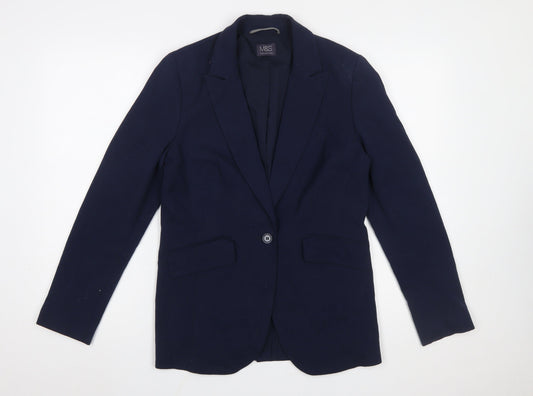 Marks and Spencer Women's Blue UK 12 Regular Fit Tailored Blazer