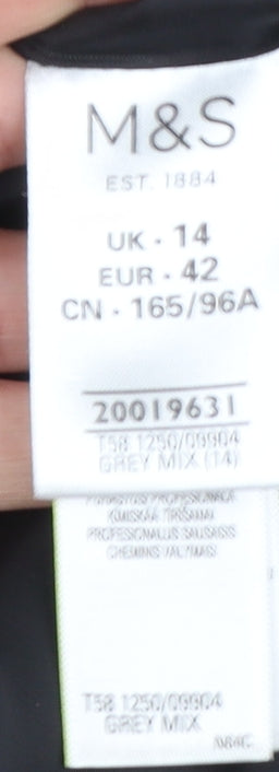 Womens UK Size 14 Marks and Spencer Grey Pea Coat