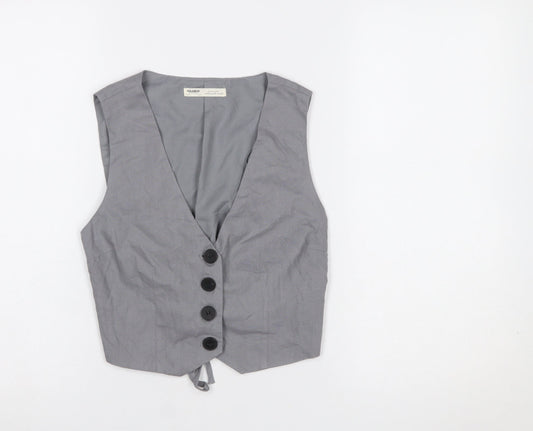 Womens UK Size XS Pull&Bear Grey Basic Jacket