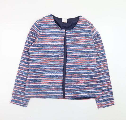 Additional front view of Anne de Lancay women’s multicoloured striped short jacket m