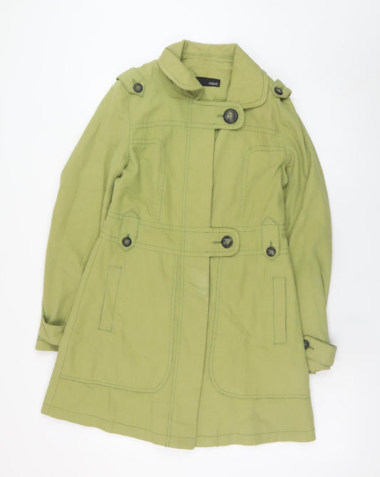 Womens UK Size 10 NEXT Green Trench Coat