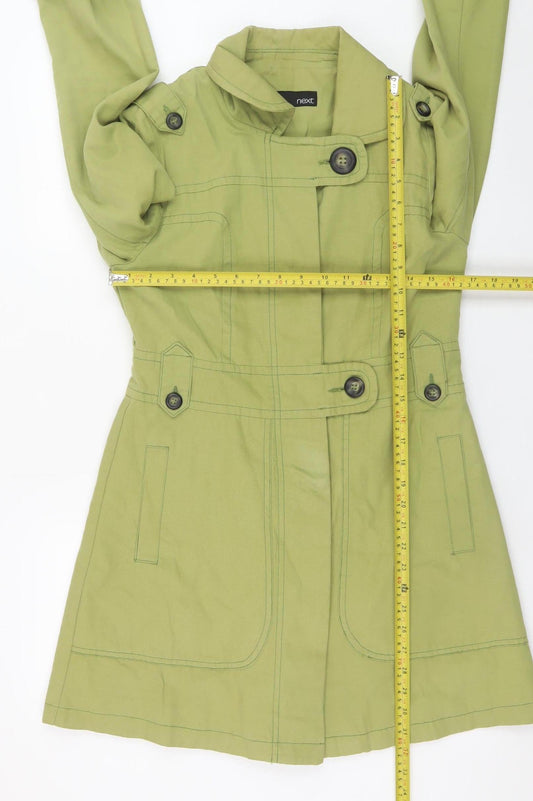 Womens UK Size 10 NEXT Green Trench Coat