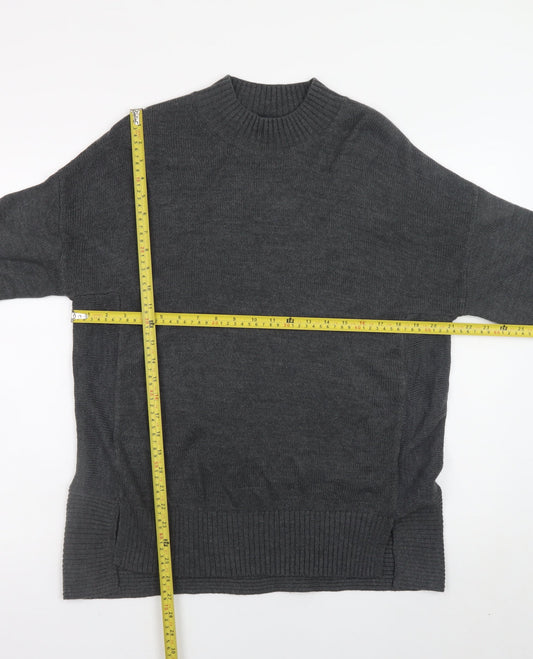 NEXT Women’s Grey Acrylic Mock Neck Long Sleeve Jumper Size 14